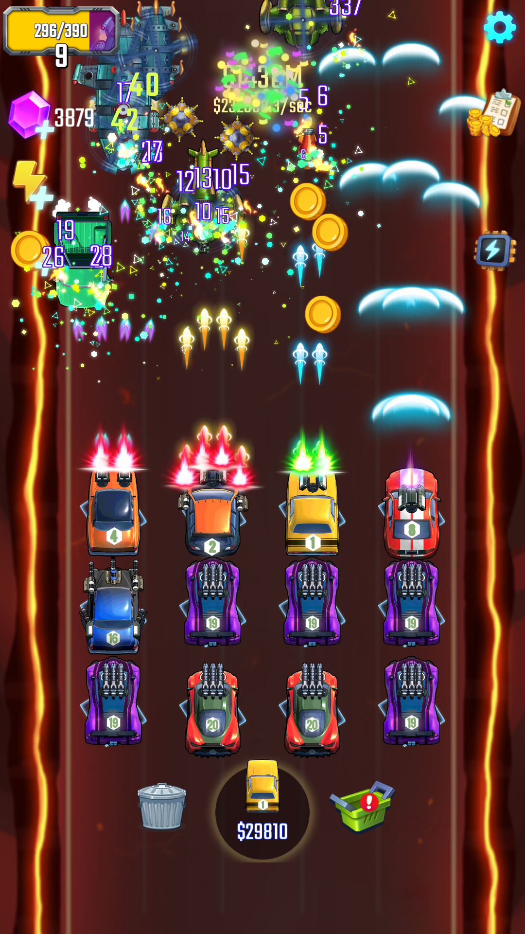 Merge Car Defense mobile rewards and battle